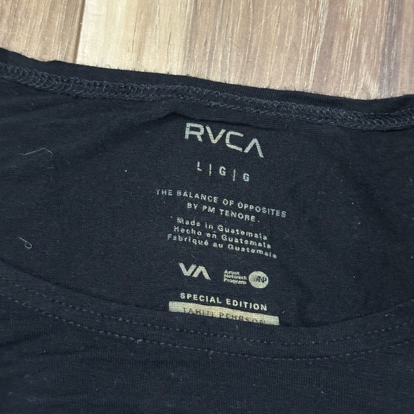 RVCA Black Long Sleeve Tee with Graphic Design - Picture 2 of 2